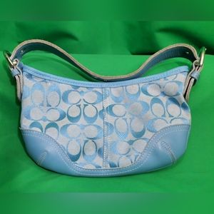 Coach, Sky Blue Satchel - EUC